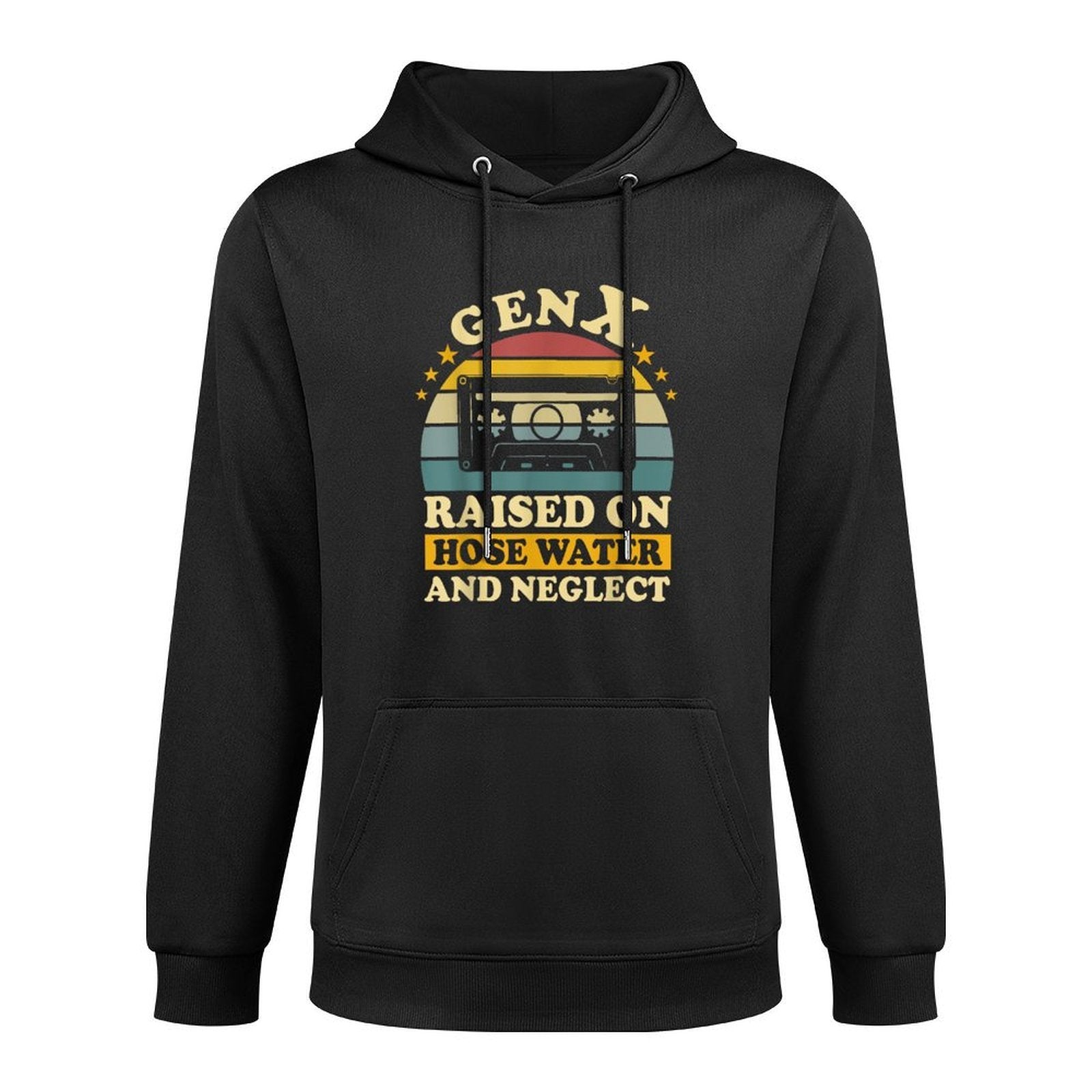Gen X Raised On Hose Water And Neglect Humor X Generation Colorfast Hoodie