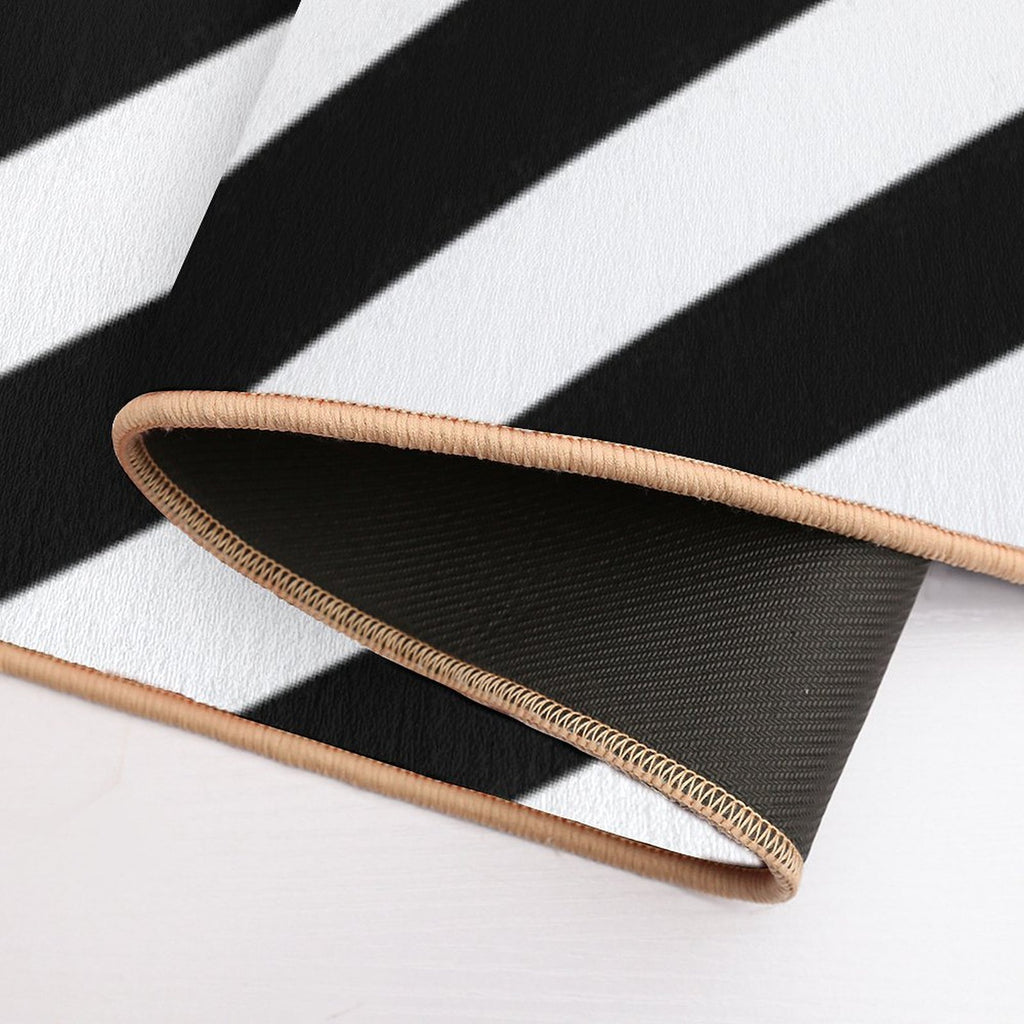 Black And White Diagonal Stripe Duvet Cover Phone Case  Fade-Resistant Bath Mat