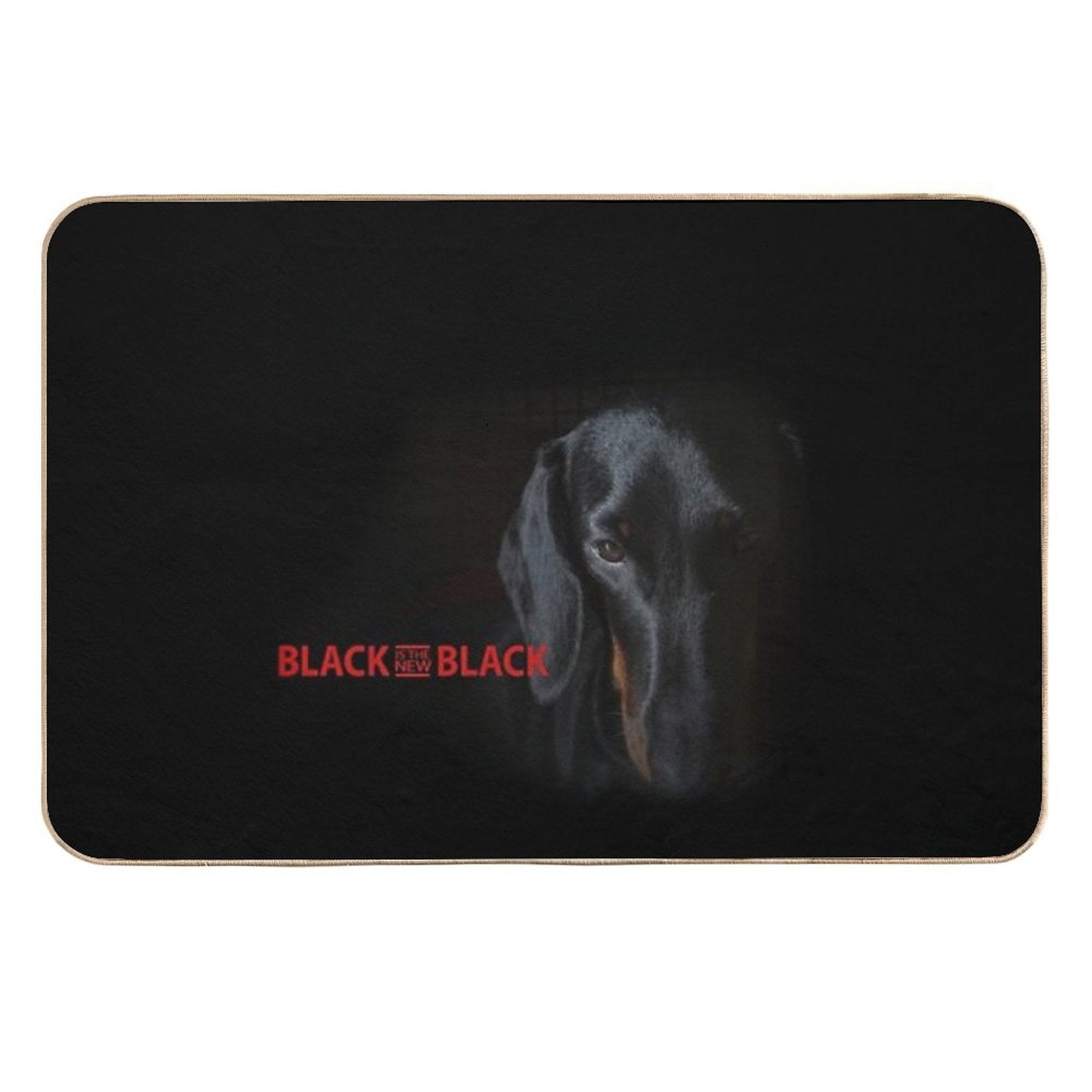 Black Dachshund  Slip-Resistant Bath Mat