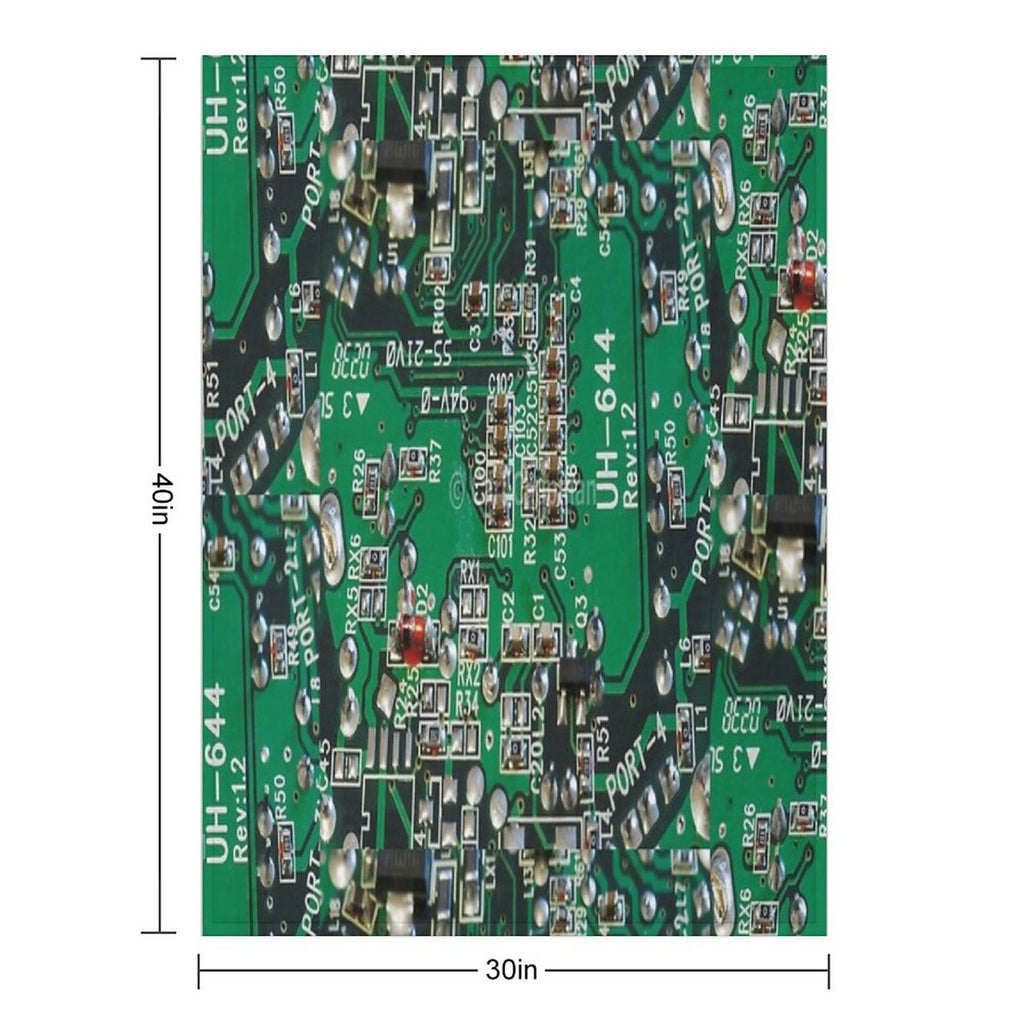Electric Circuit Board Shrink-resistant Throw Blanket