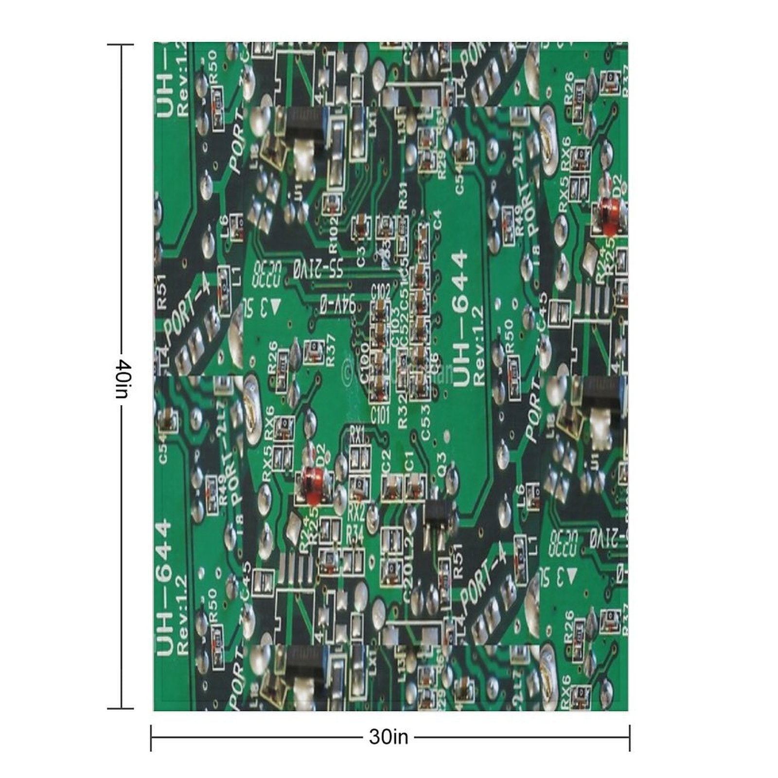 Electric Circuit Board Shrink-resistant Throw Blanket