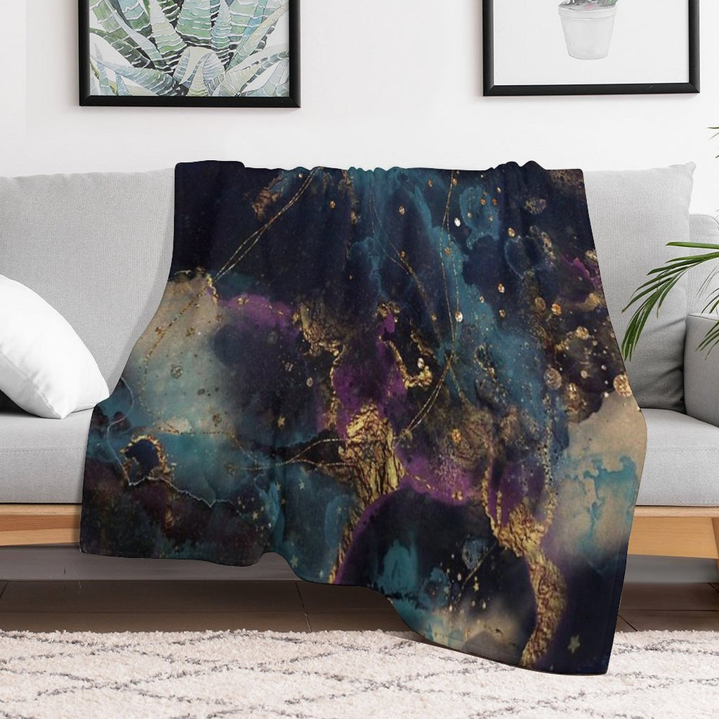 Abstract Stardust Galaxy Anti-pilling Throw Blanket