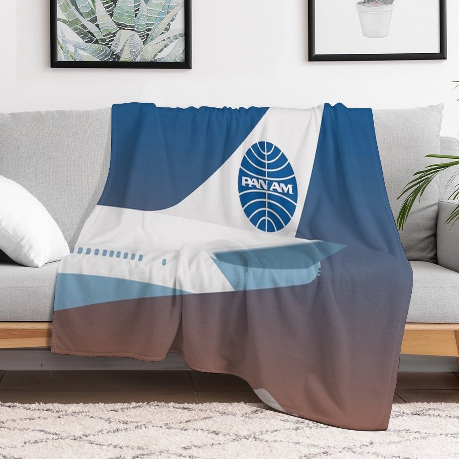 Pan American World Airways Design Durable Throw Blanket