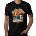 Retro Christmas Surf Mele Kalikimaka Santa Claus Hawaii  Lightweight T-Shirt