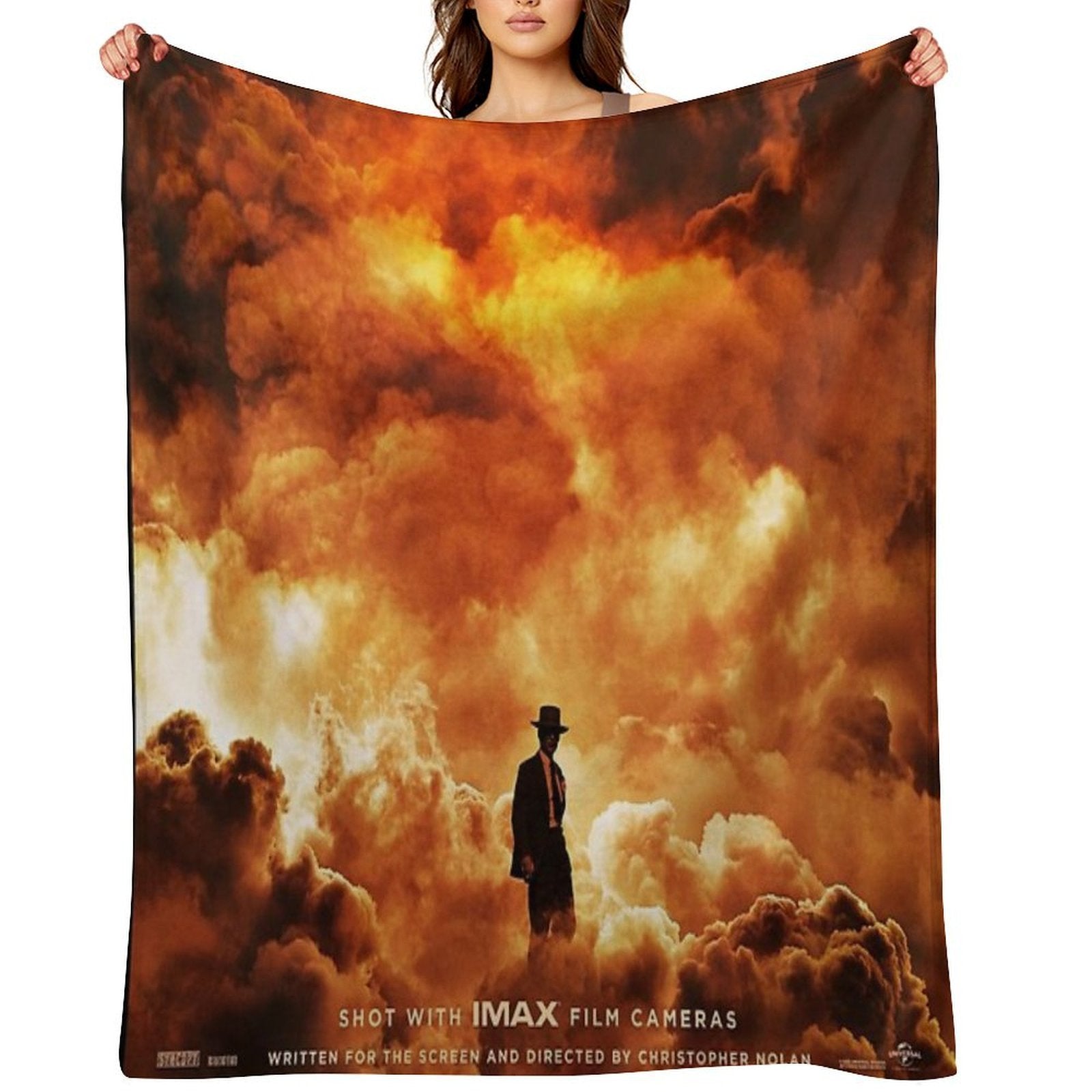 Vintage Oppenheiimer Movies Film  002 Eco-conscious Throw Blanket