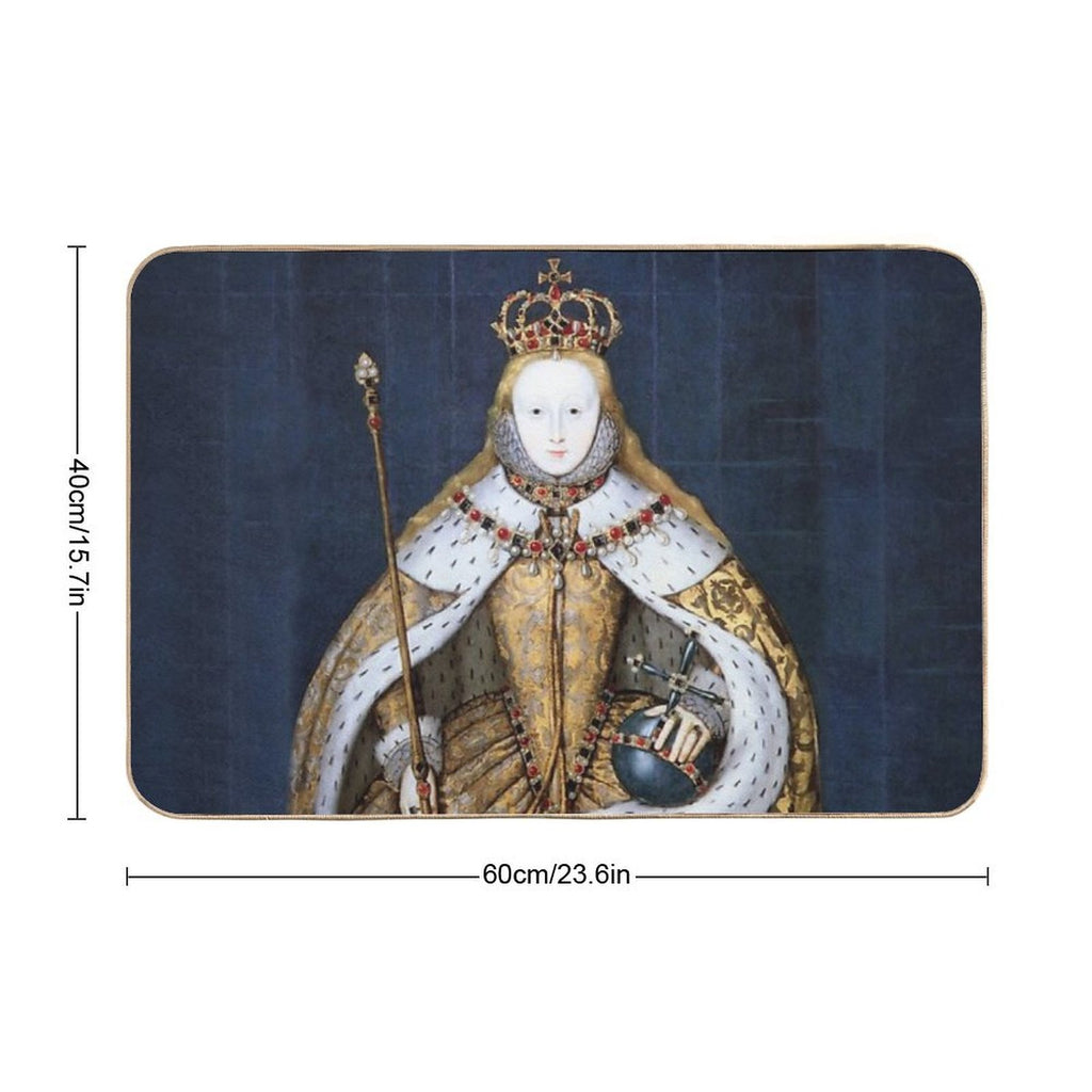 Elizabeth I Coronation Portrait  Easy To Clean Bath Mat