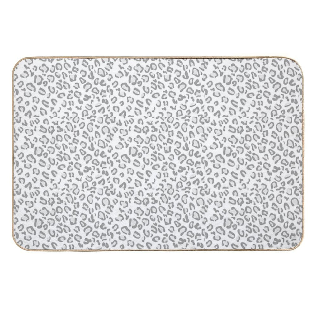 Gray Cheetah Print  Rapid-Drying Bath Mat