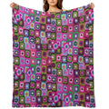 Crochet Blanket Granny Square Vintage Lightweight Throw Blanket