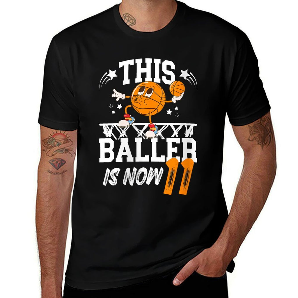 Womens 11th Basketball Birthday Eleven Year Old Basketball Player  Fade-proof Color T-Shirt