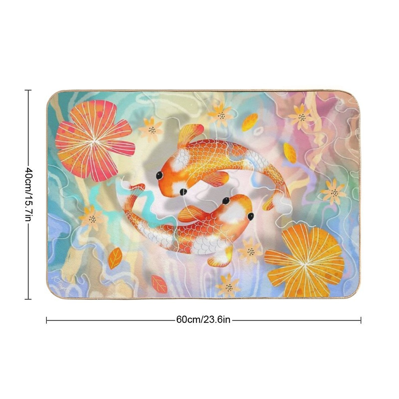 Kaleidoscope Koi  Multi-Purpose Bath Mat