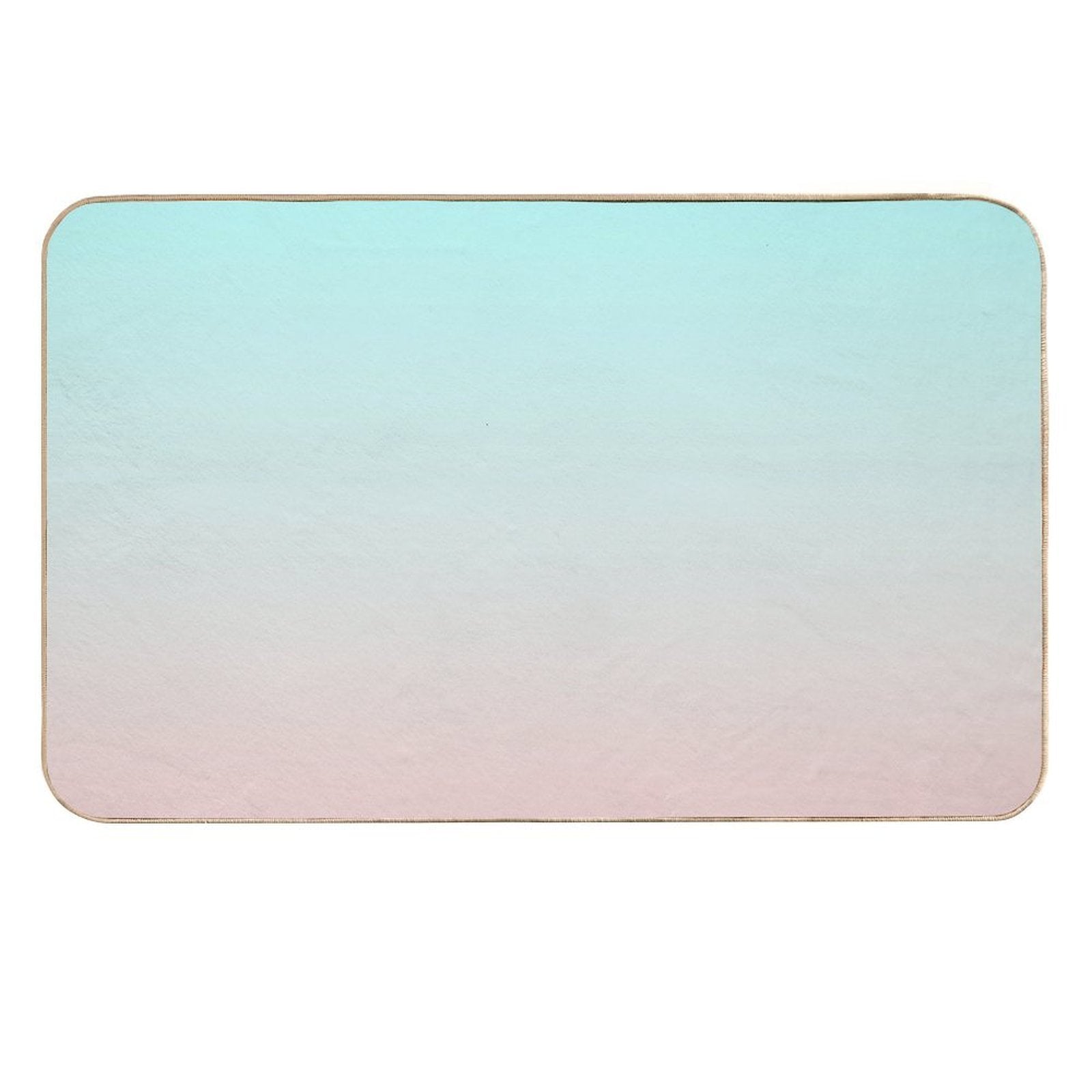 Dreamy Mint to Muted Coral Pastel Ombre  Stain-Proof Bath Mat