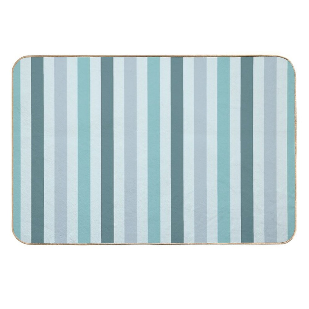 Color Block Lines V  Easy Maintenance Bath Mat