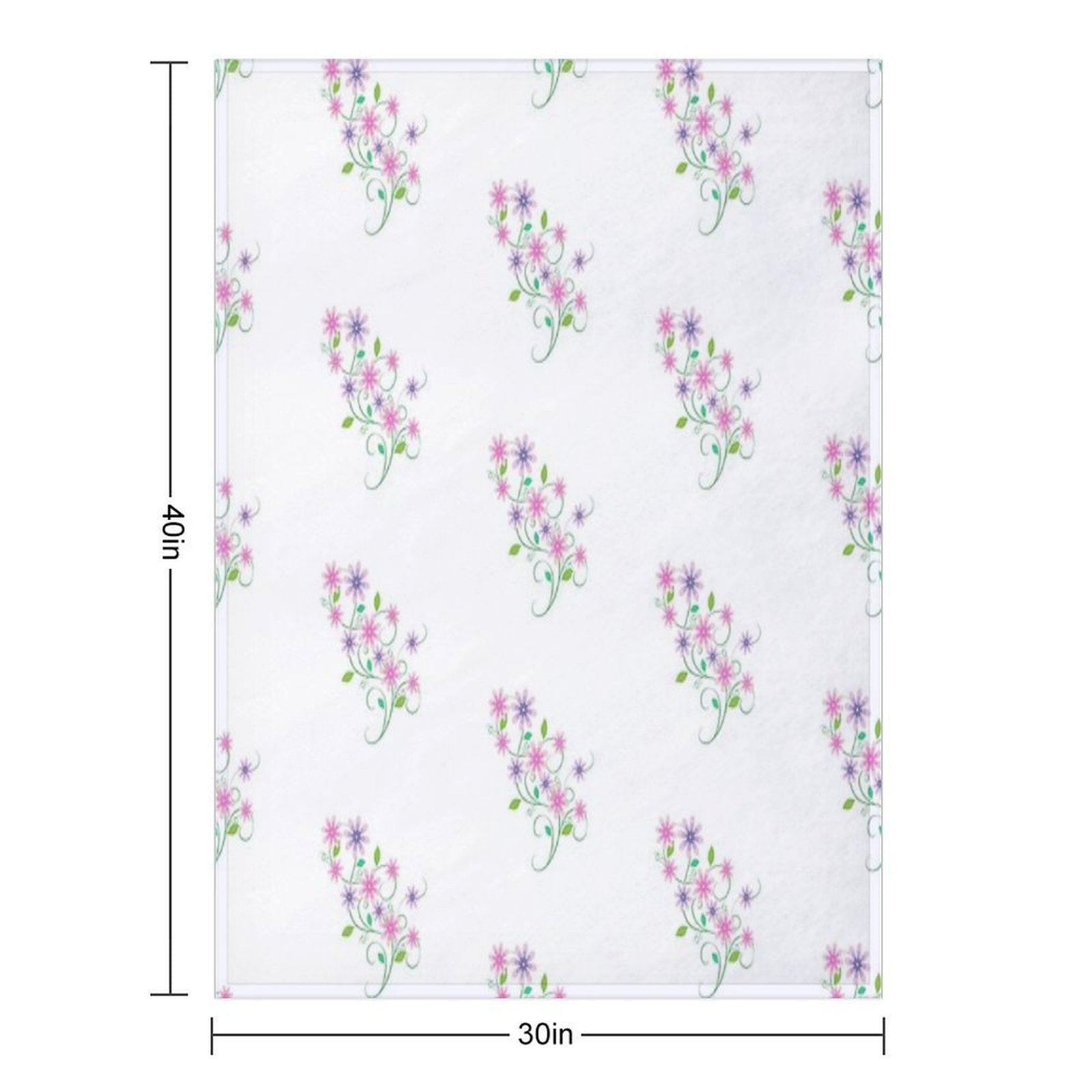 Pink & Lavender Flowers Compact Throw Blanket