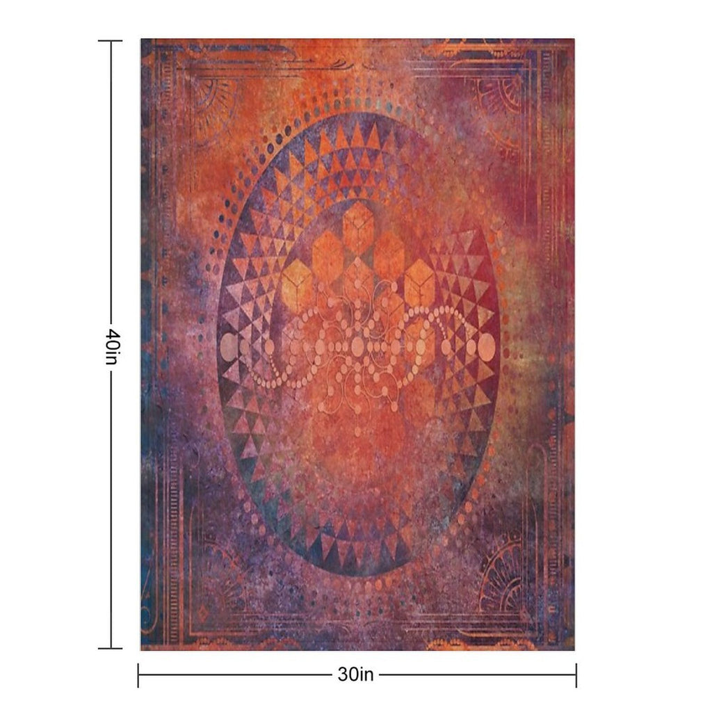 Desert Crop Circle Sustainable Throw Blanket