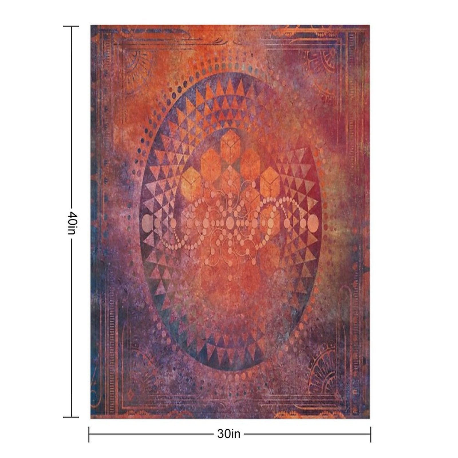 Desert Crop Circle Sustainable Throw Blanket