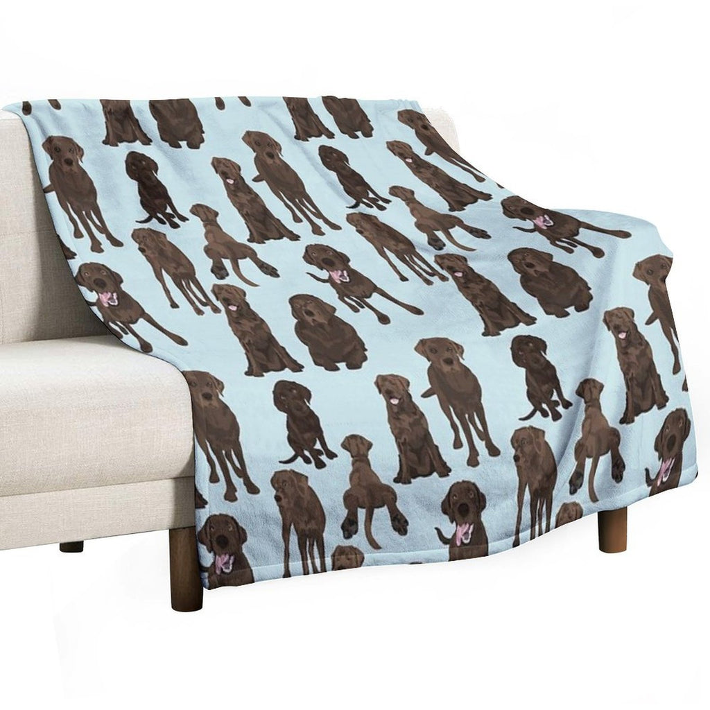 Chocolate Lab Quick-dry Throw Blanket