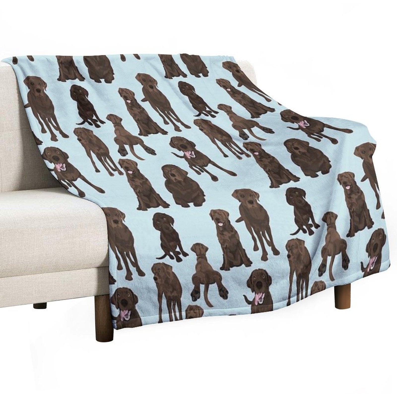 Chocolate Lab Quick-dry Throw Blanket