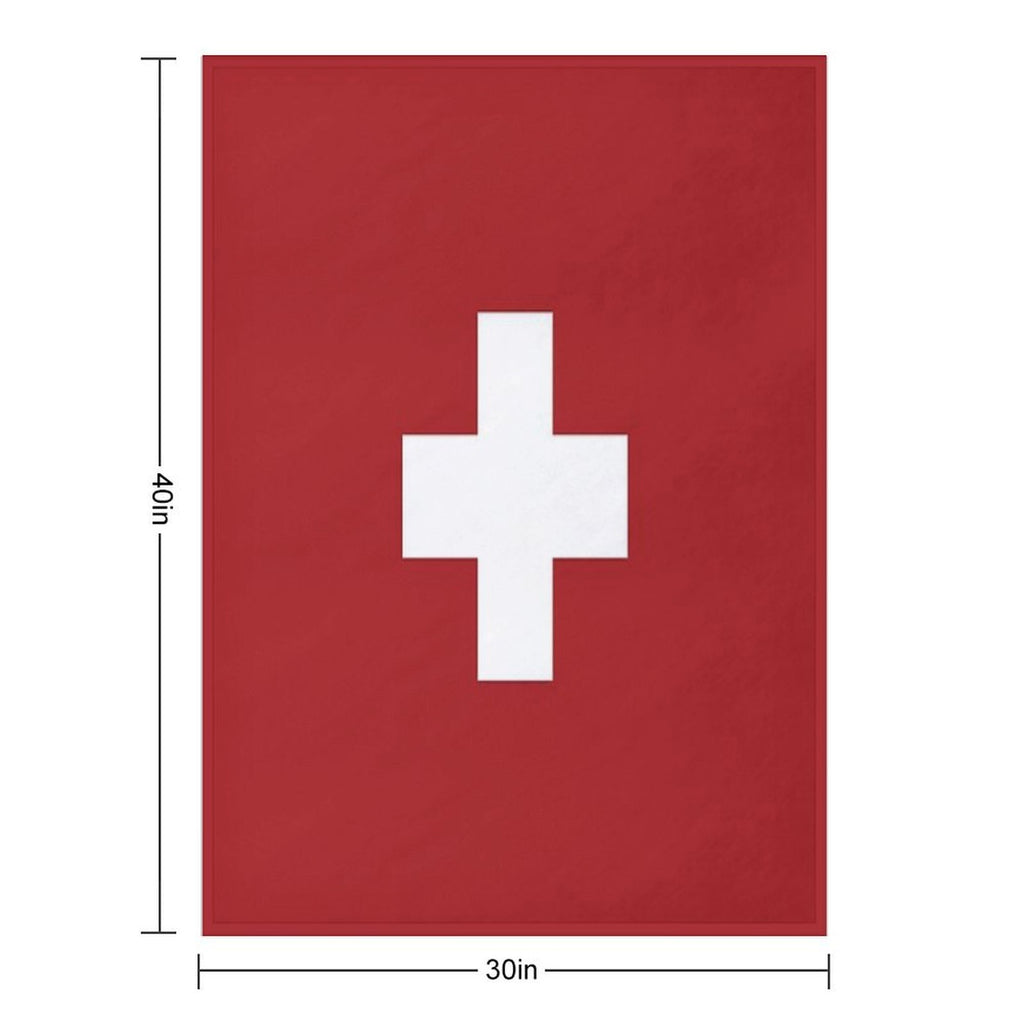 Swiss Cross Red Lightweight Throw Blanket