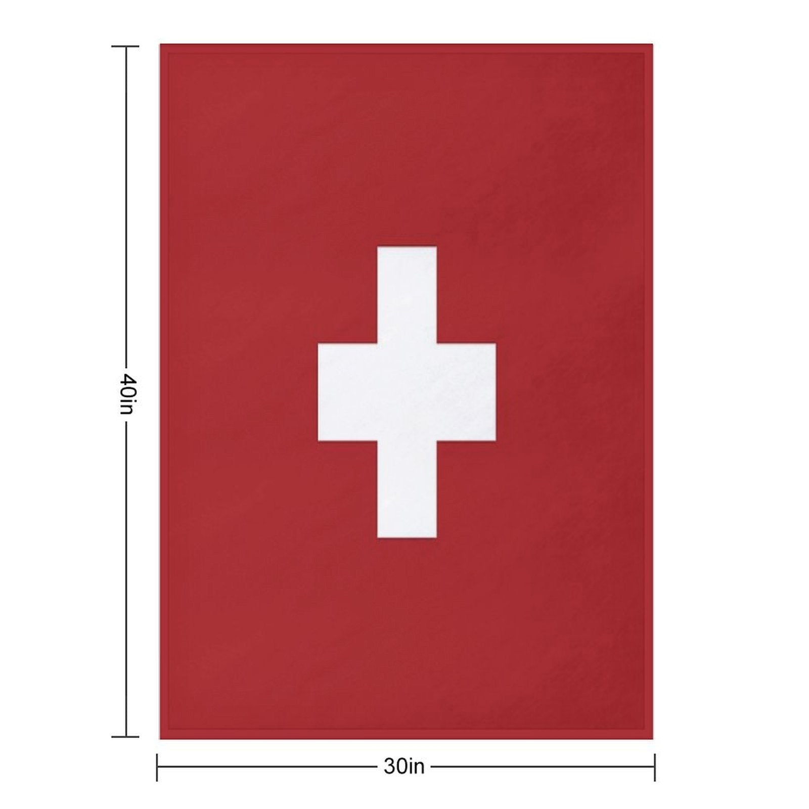 Swiss Cross Red Lightweight Throw Blanket