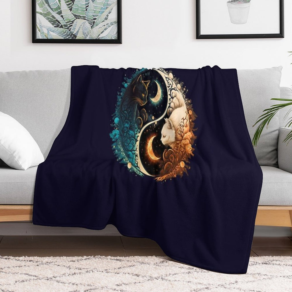 Cat Yin Yang Comfort Throw Blanket
