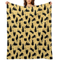 Black Cat Pattern Compact Throw Blanket