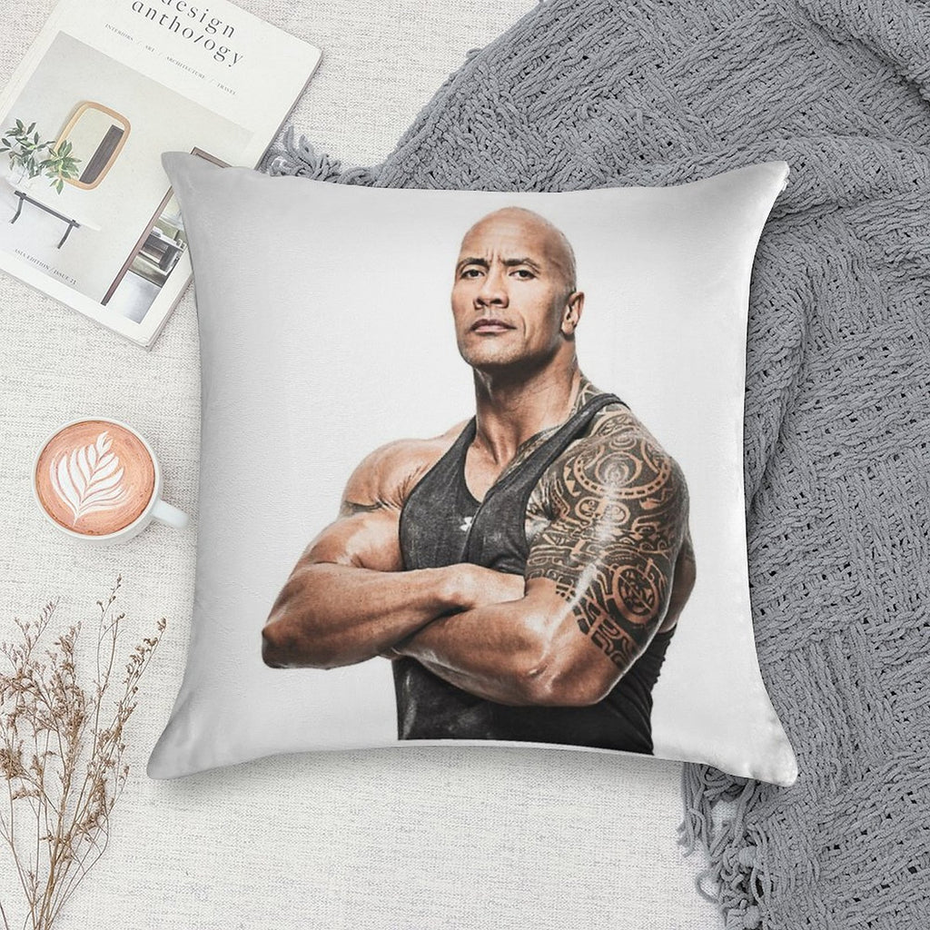 Dwayne Johnson Soft High-Density Material Throw Pillow
