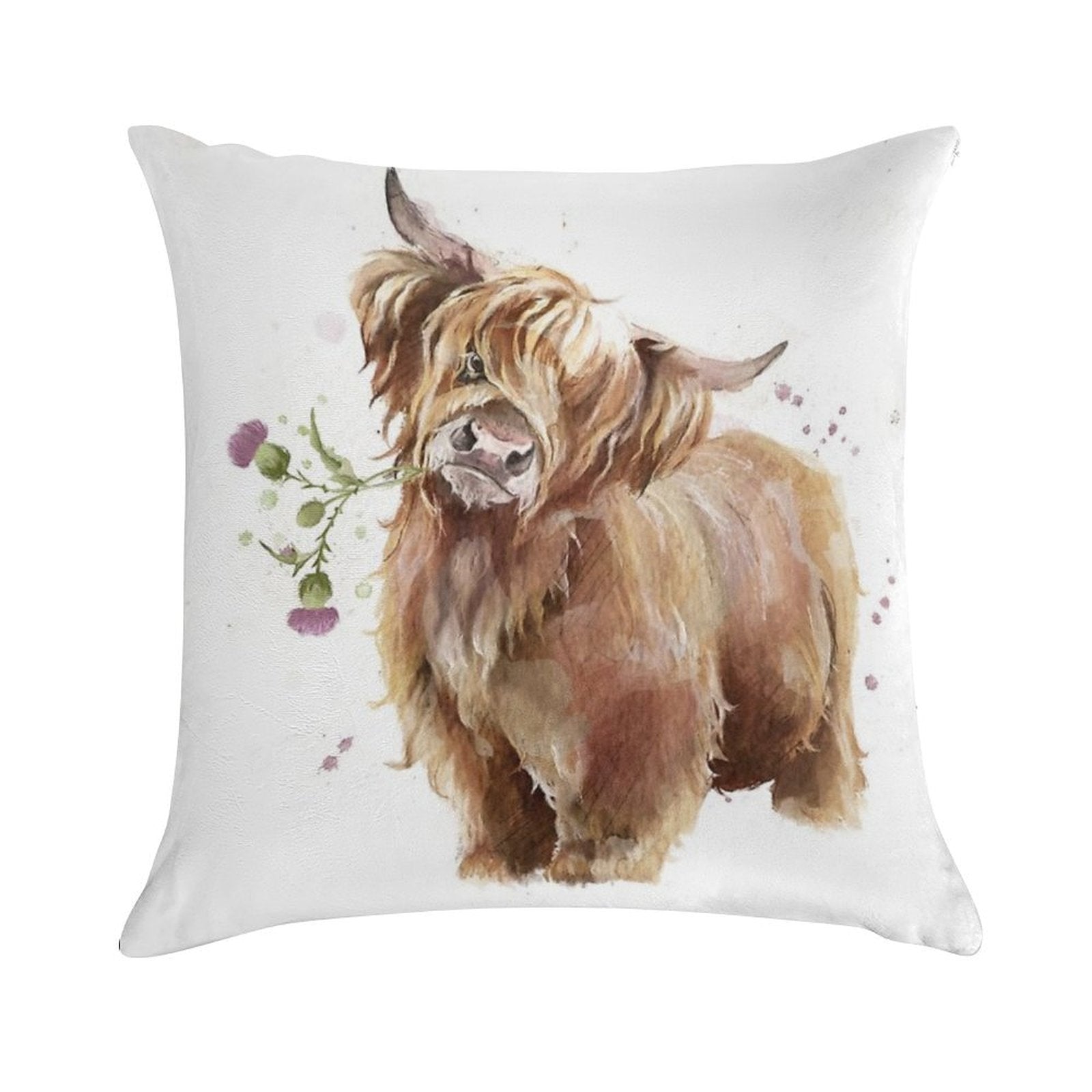 Highland Cow Soft Home Decor Throw Pillow
