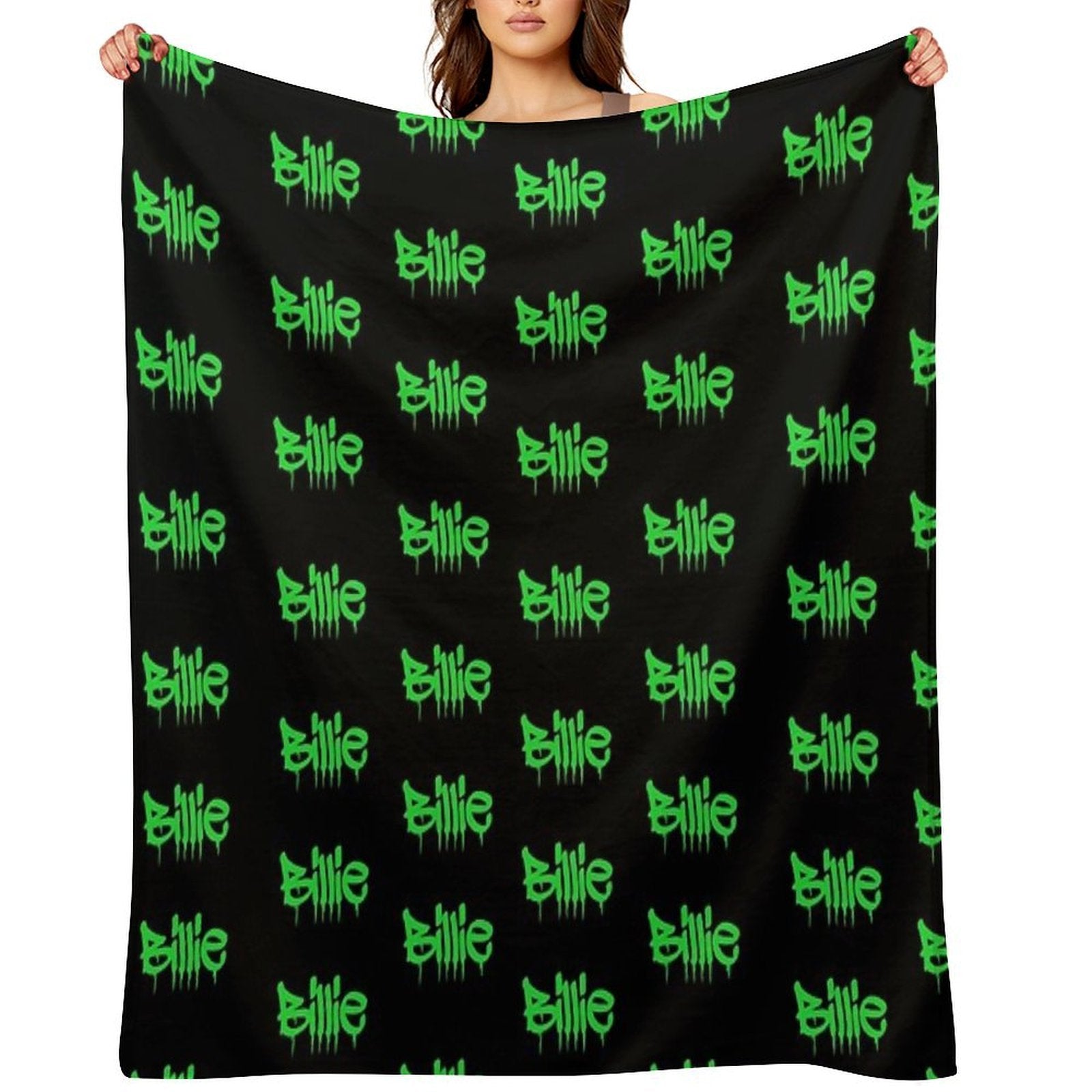Billie Black&green Throw Blankets Easy Care Throw Blanket