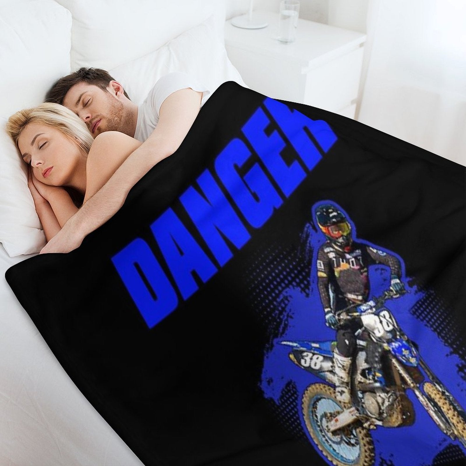 DANGERBOY 38 - Motocross And Supercross Fan Art Travel-friendly Throw Blanket