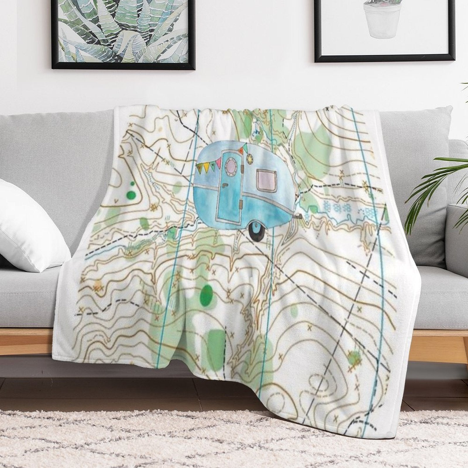 Camper Gift-ready Throw Blanket