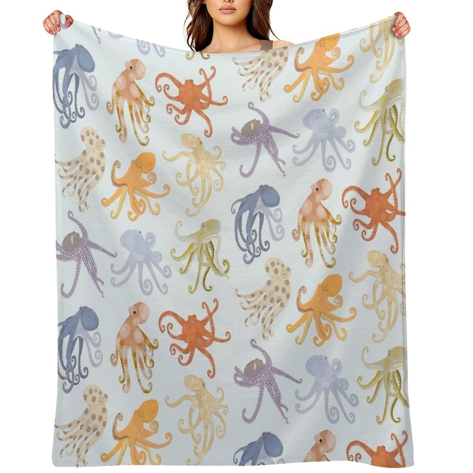 Octopuses Shrink-resistant Throw Blanket