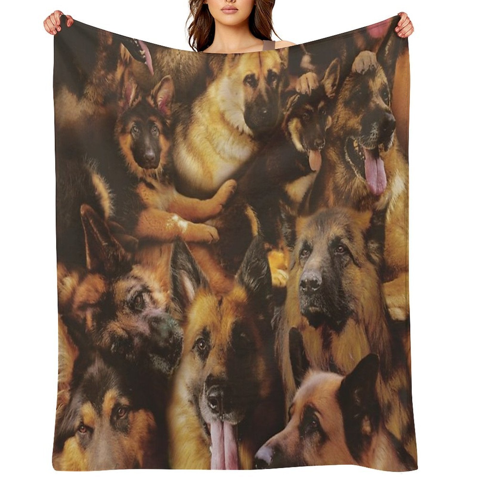 German Shepherds Sustainable Throw Blanket