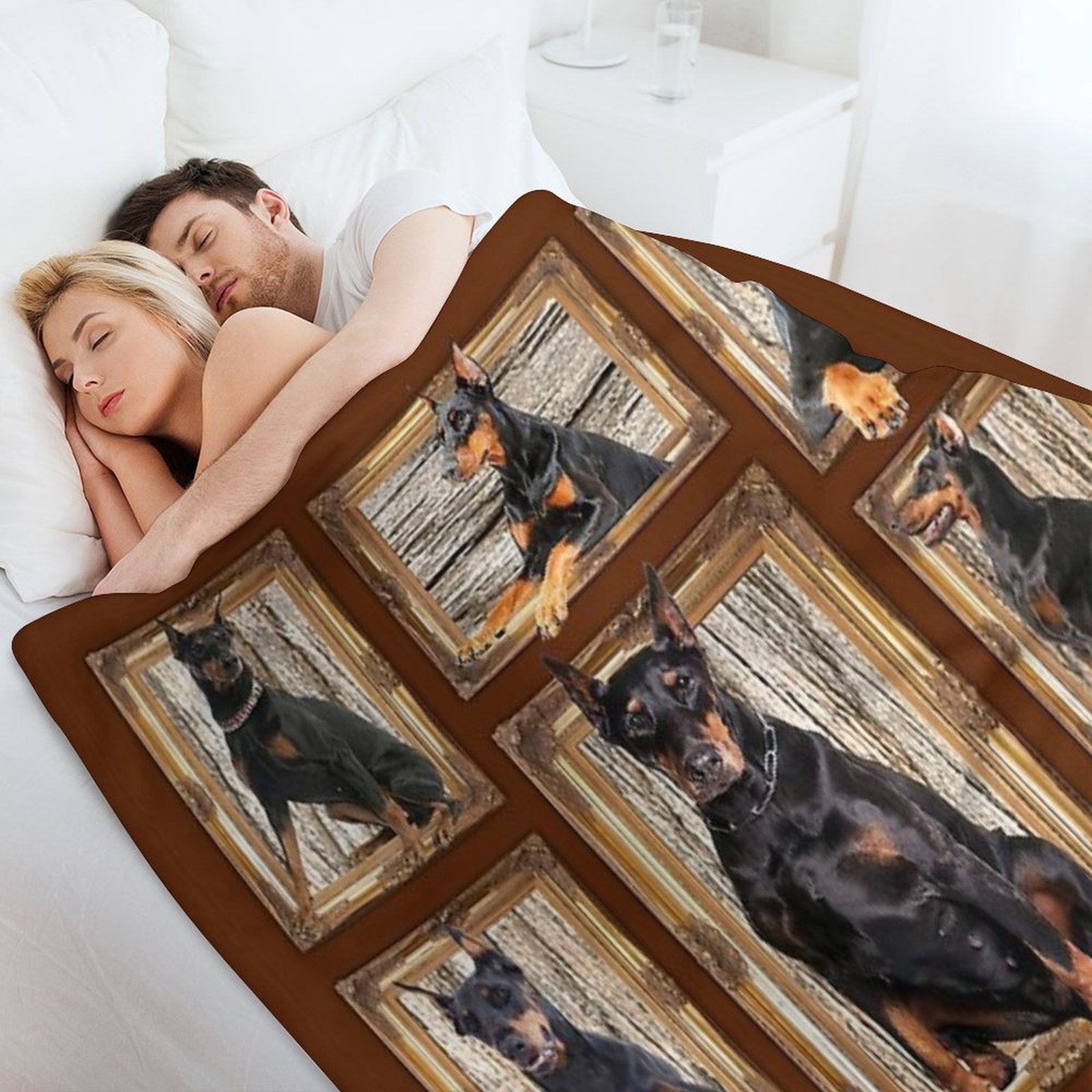 Doberman Pinscher Dobermann Dog Lightweight Throw Blanket