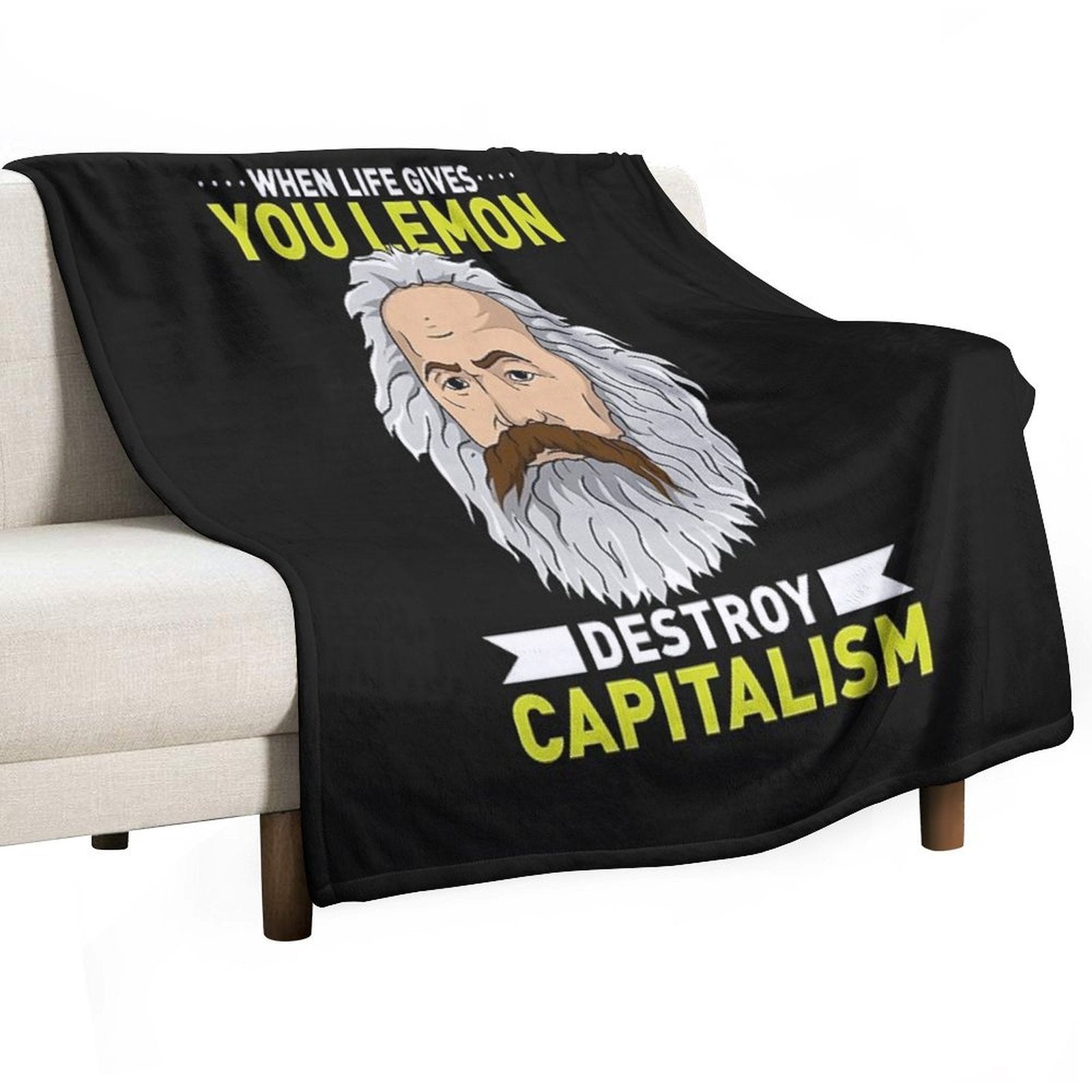 KARL MARX Destroy Capitalism Multi-functional Throw Blanket