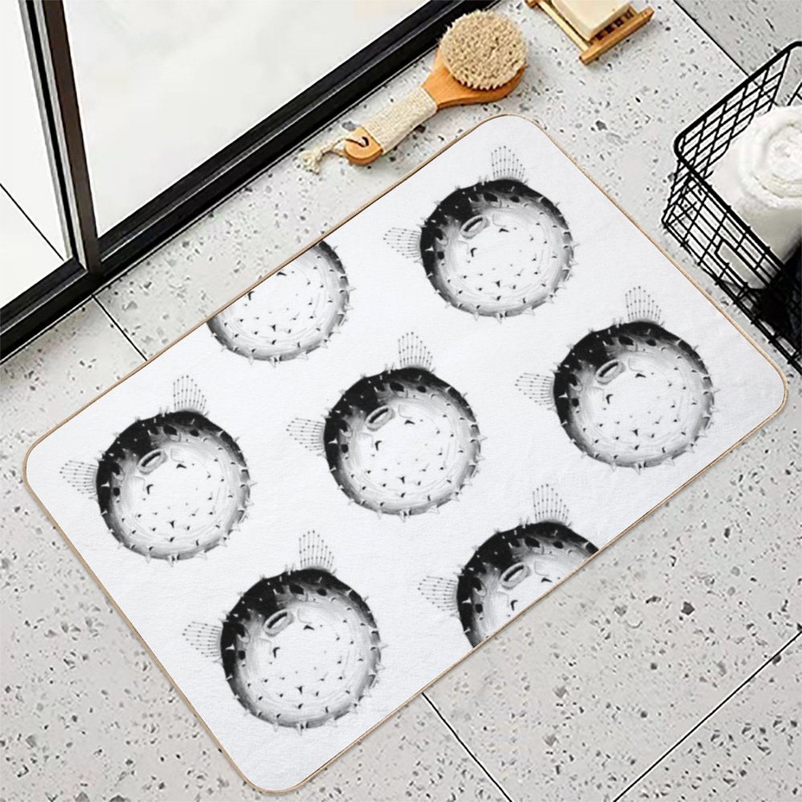 Puffer Fish  Anti-Trip Bath Mat