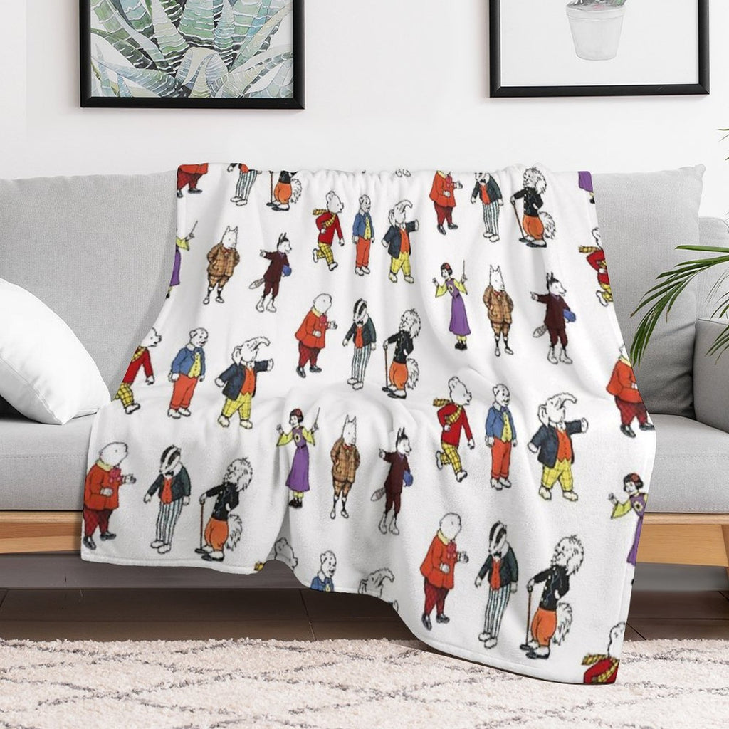 Rupert Bear And Friends Anti-pilling Throw Blanket