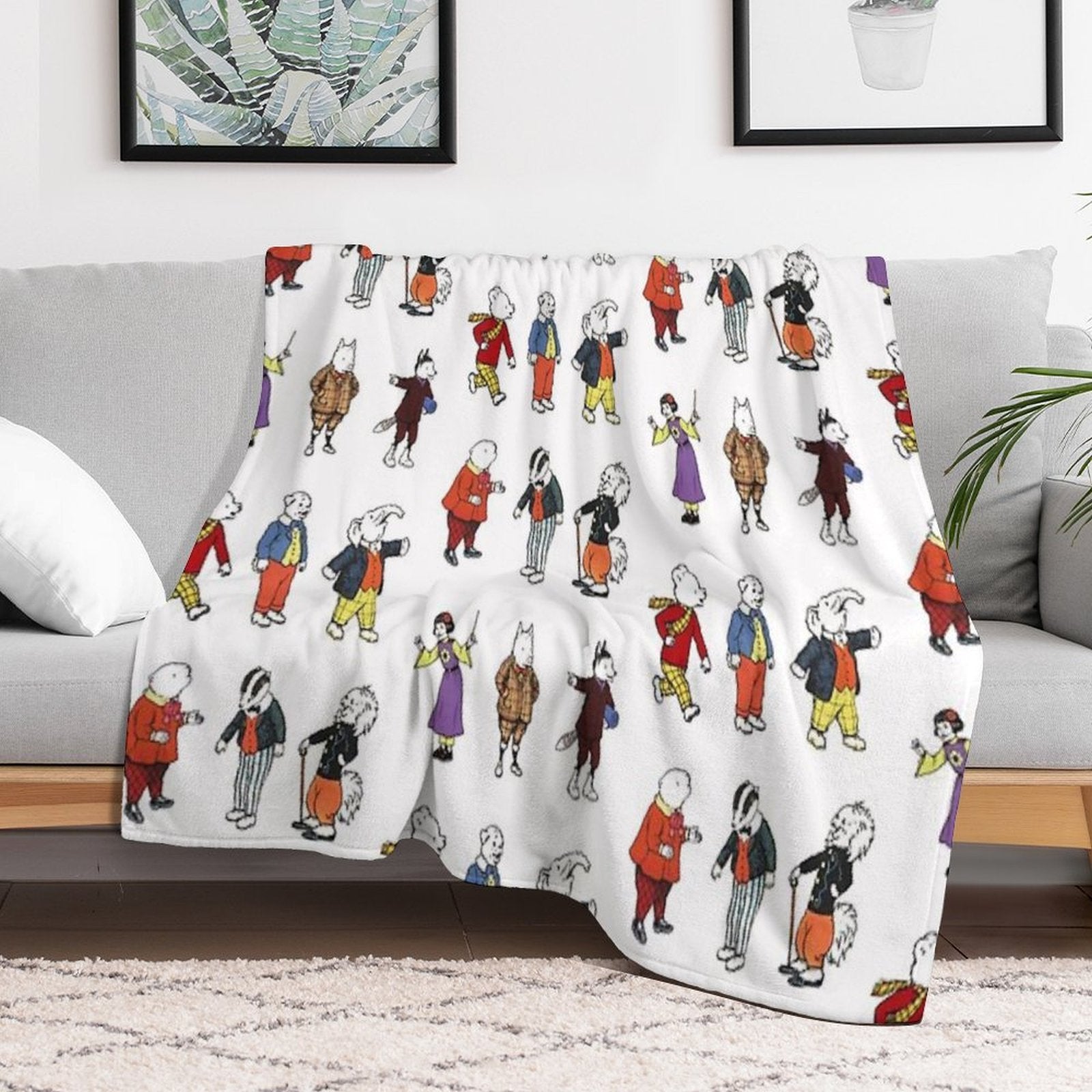 Rupert Bear And Friends Anti-pilling Throw Blanket