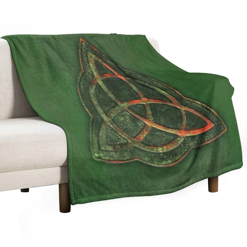 Book of Shadows - Charmed Triquetra Design Wrinkle-free Throw Blanket
