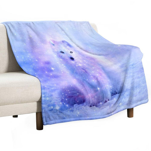 Arctic Iceland Fox Lightweight Throw Blanket