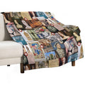 Anne Boleyn Collage Easy Care Throw Blanket