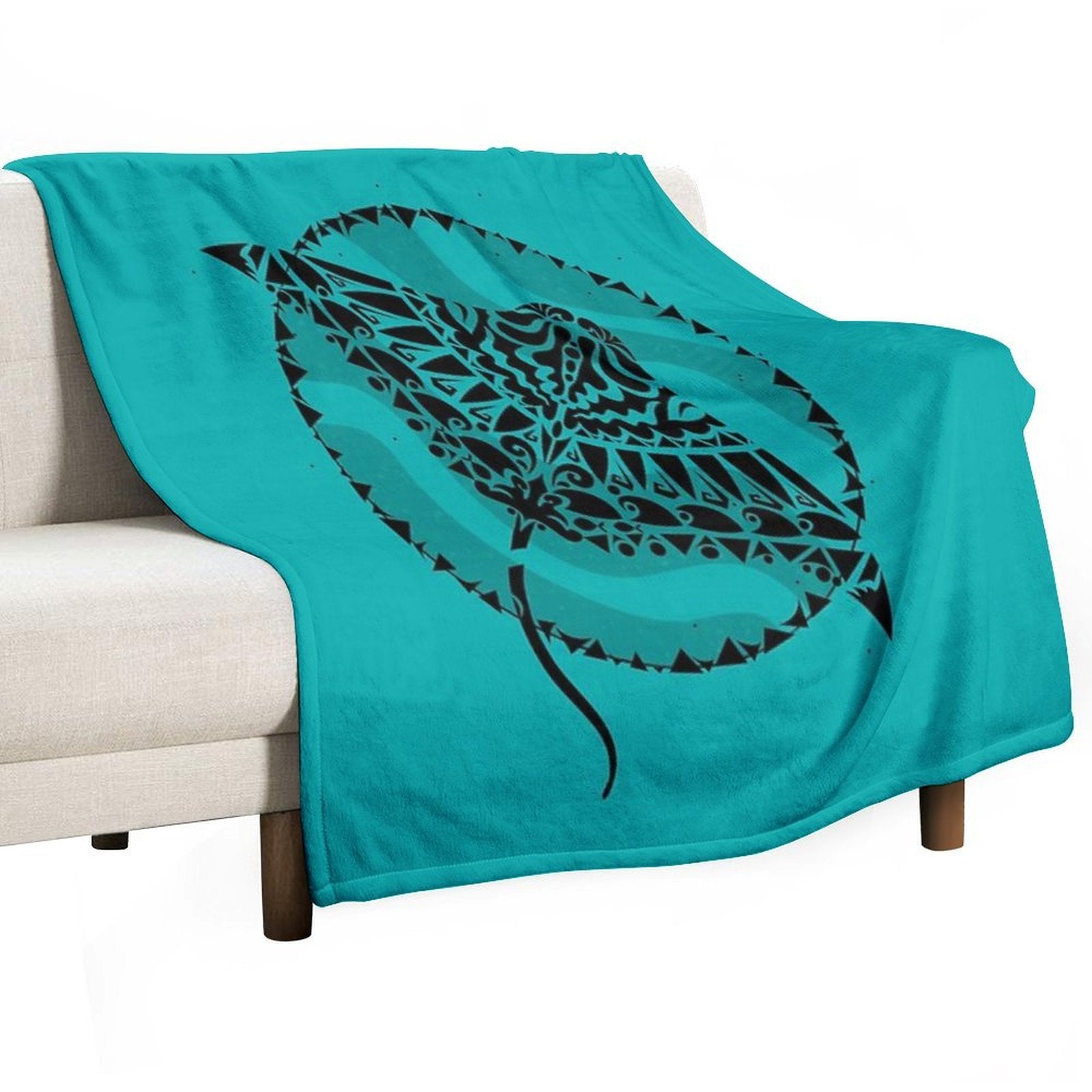 Tribal Manta Ray Gift-ready Throw Blanket