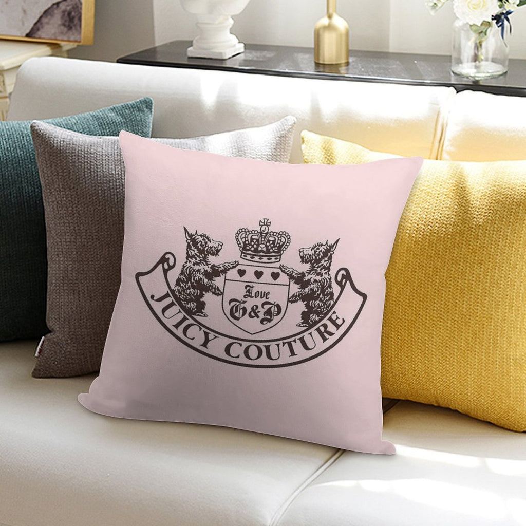 Y2k Juicy Couture Crest Soft Fade-Resistant Throw Pillow