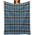 Thompson Blue Dress Tartan  Clan Thomson  Cute Tartan Plush Throw Blanket