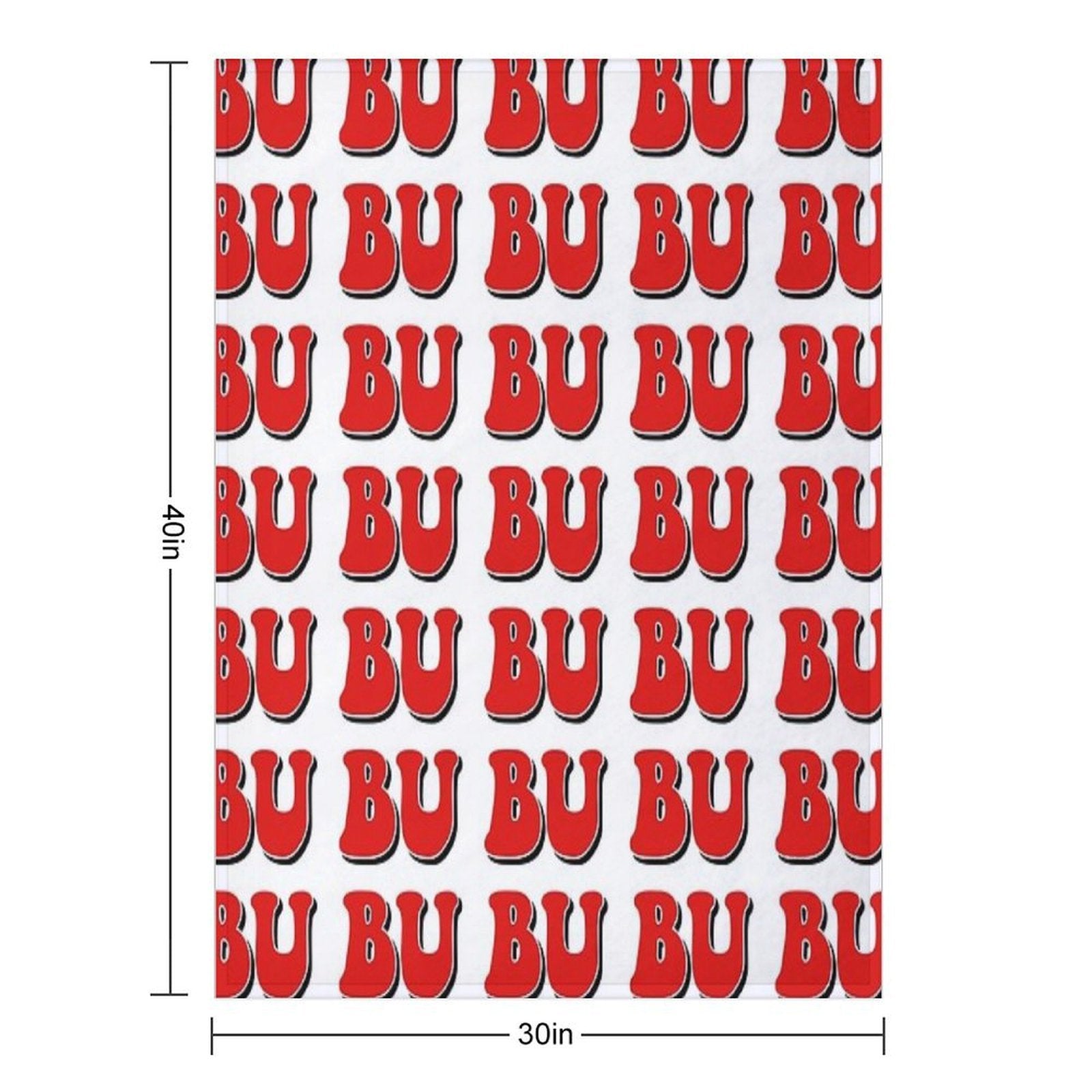 BU Boston University Shrink-resistant Throw Blanket