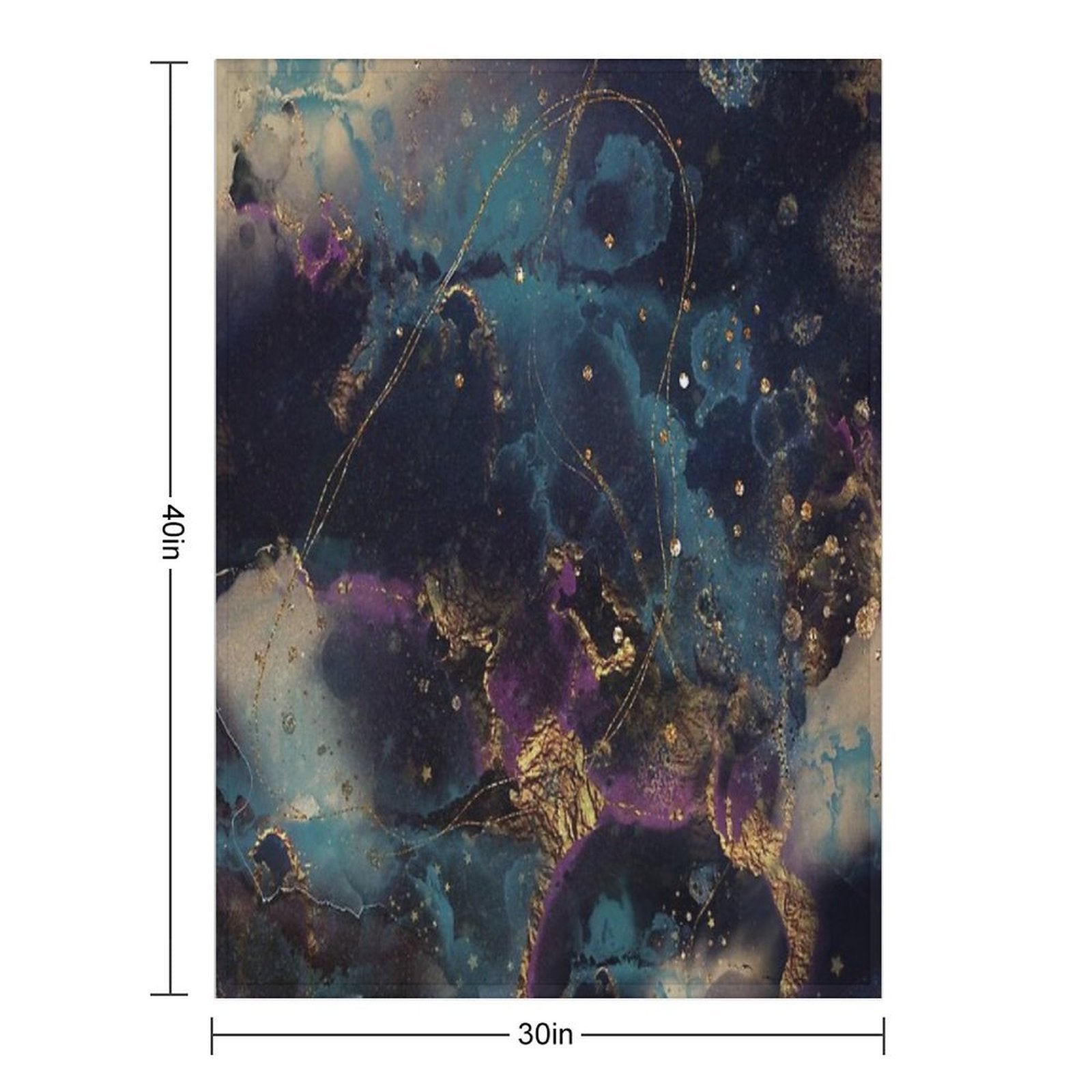 Abstract Stardust Galaxy Anti-pilling Throw Blanket