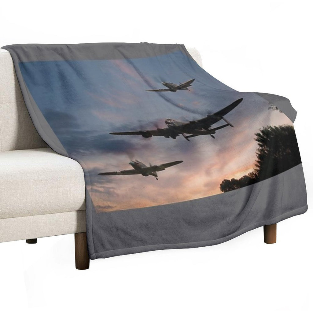 BBMF Low Pass at Sunset Multi-functional Throw Blanket