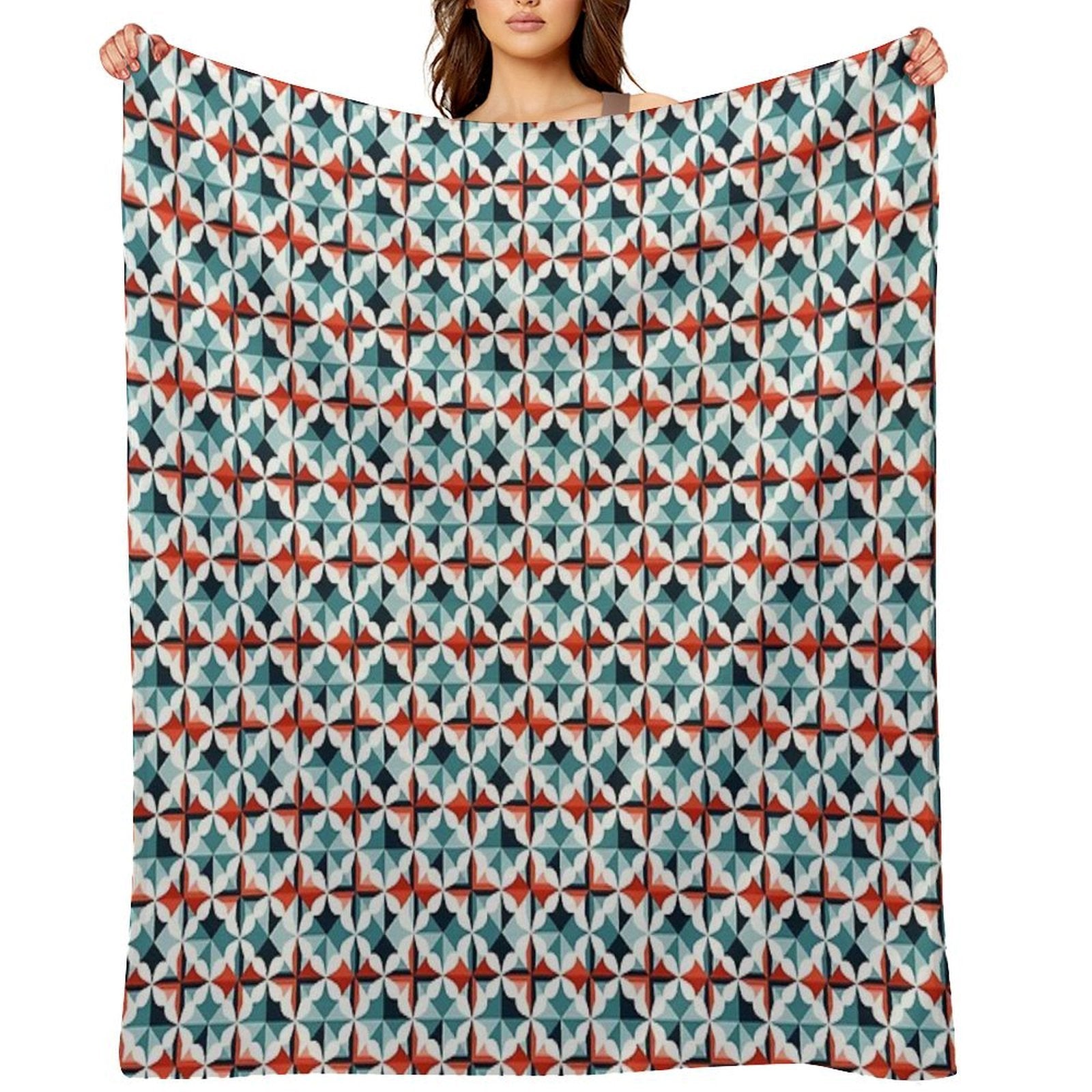 Contemporary Pattern Multi-functional Throw Blanket