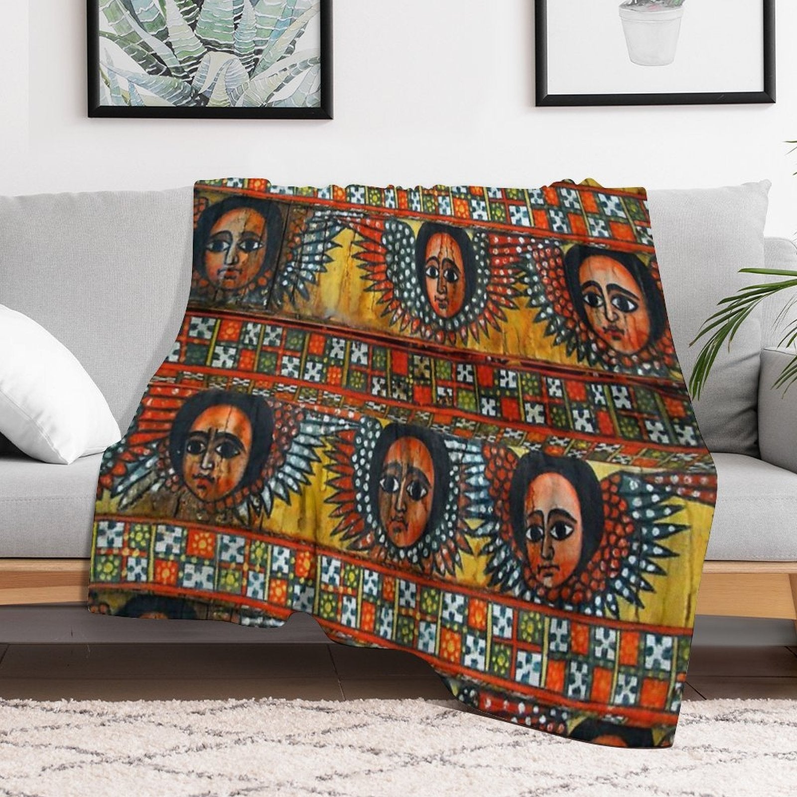Ethiopian ሐበሻ Anti-pilling Throw Blanket