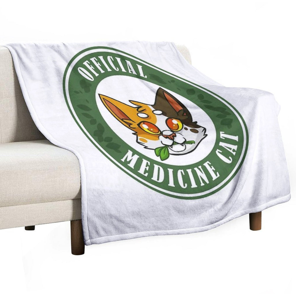 Official Medicine Cat - Warriors Badge Gift-ready Throw Blanket