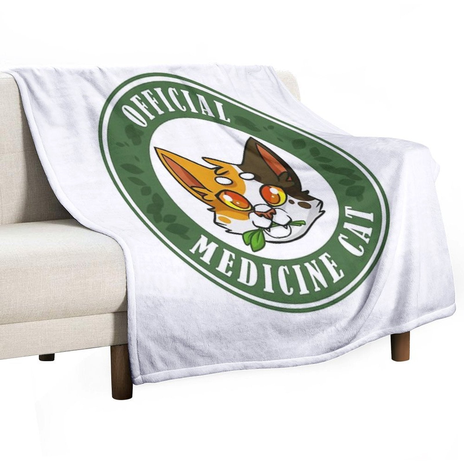Official Medicine Cat - Warriors Badge Gift-ready Throw Blanket